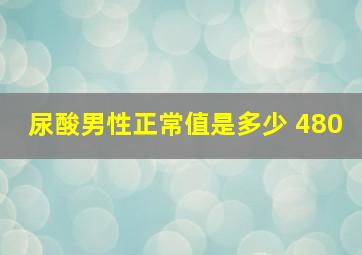 尿酸男性正常值是多少 480